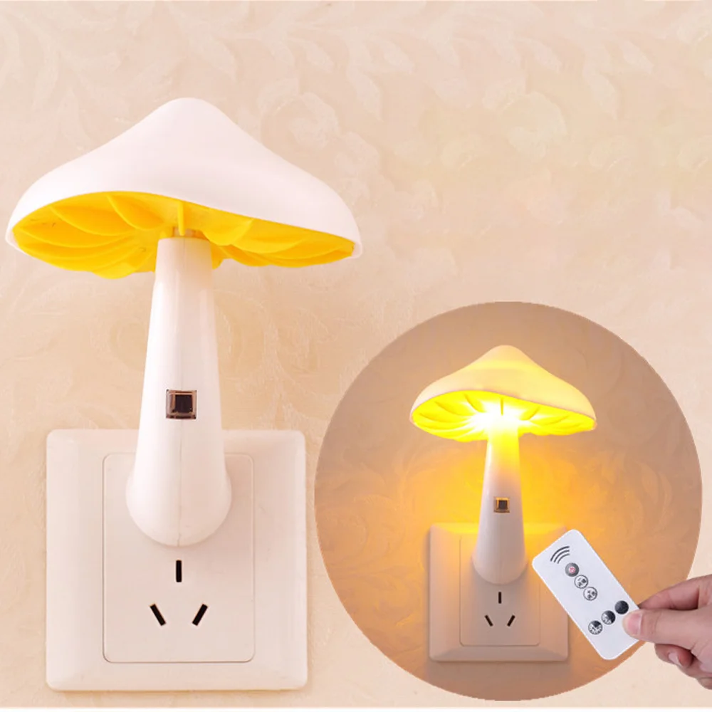 أضواء ليلية LED على شكل فطر مع مستشعر تلقائي عن بعد، ديكور غرفة النوم، مصابيح الحائط، مستشعر التحكم في الضوء، ضوء غرفة النوم #1