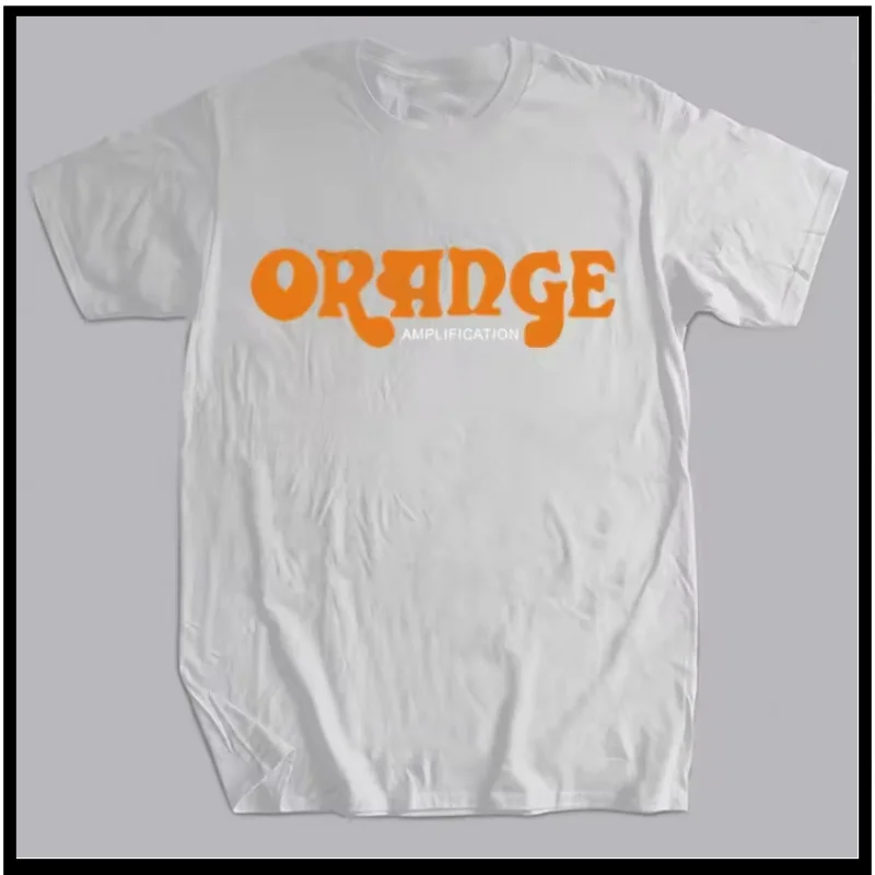 New Mens Summer Cotton Tshirt Loose Tops The British Guitar Amps Orange Short Sleeve Regular Tees Unisex Tee-Shirt Casual Tees