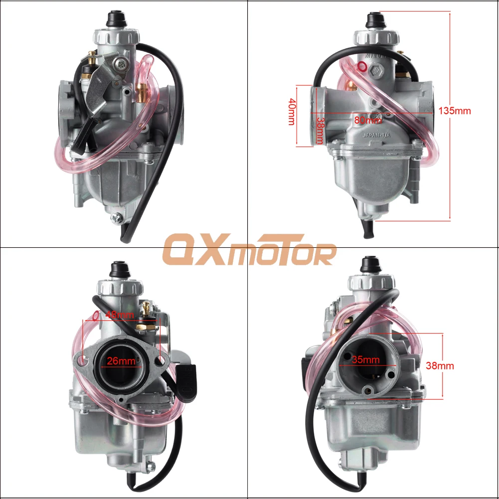 26mm Carburetor For Mikuni VM22 PZ26 Carb Fit 120 125 140 150cc CRF70 Lifan YX Zongshen Engine Dirt Pit Bike ATV Quad Motorcycle