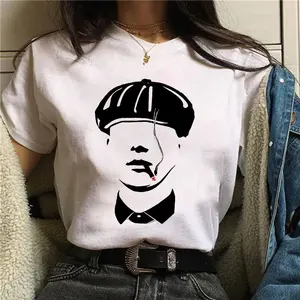 Maycaur Peaky Blinders Drama Amerika Mandi Darah T-shirt Gangster Kaus Cetak Pria dan Wanita Street Fashion Memakai T-shirt 12 penutup mata kelingking penjualan terbaik - №