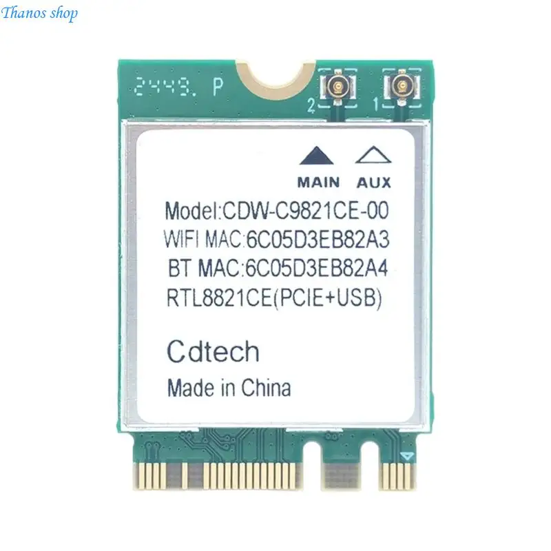 

RTL8821CE Wireless Card 600Mbps Speed M.2 Connection Bluetooth-compatible 4.2 WIFI Adapter X37A