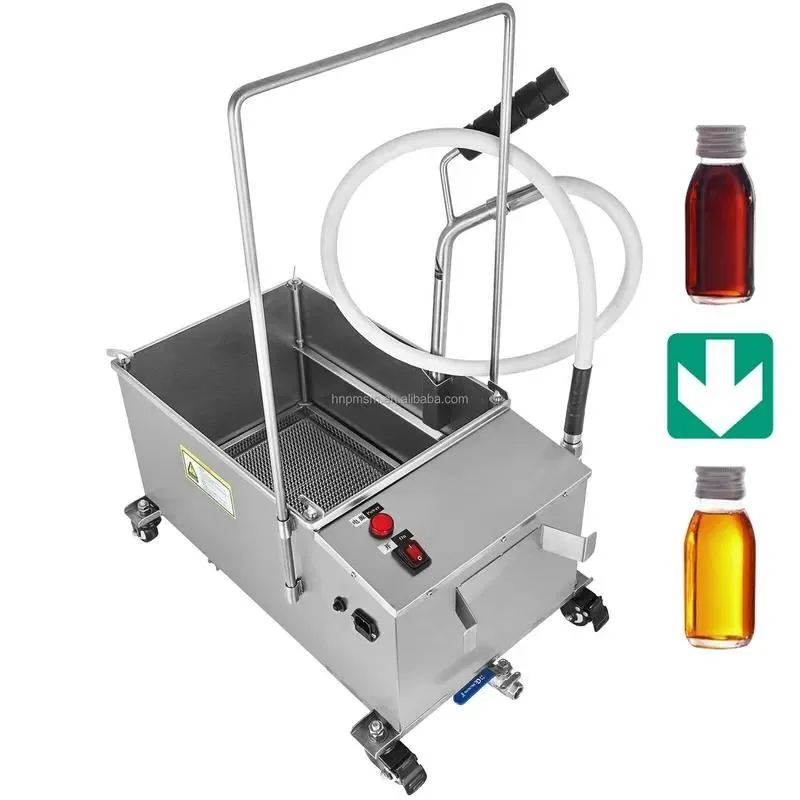 Portable Fryer Oil Filter with Kitchen Oil Purifier and Edible Oil Dehydration Filtration System