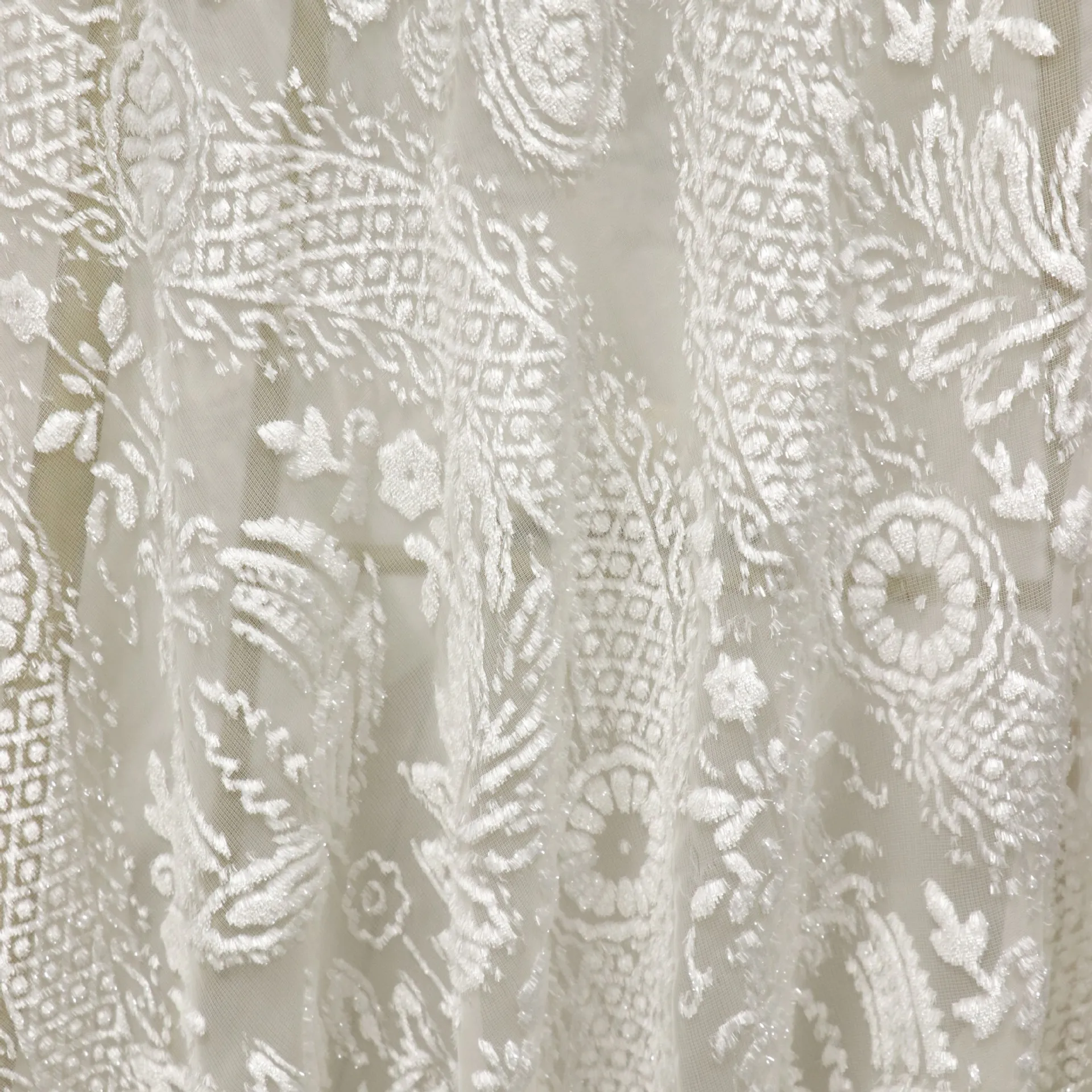 

2680 Woven Brocade Sticky Velvet Nylon Polyester Semi-Bright Silk Burnt out Fabric Nightdress Cheongsam and Dress