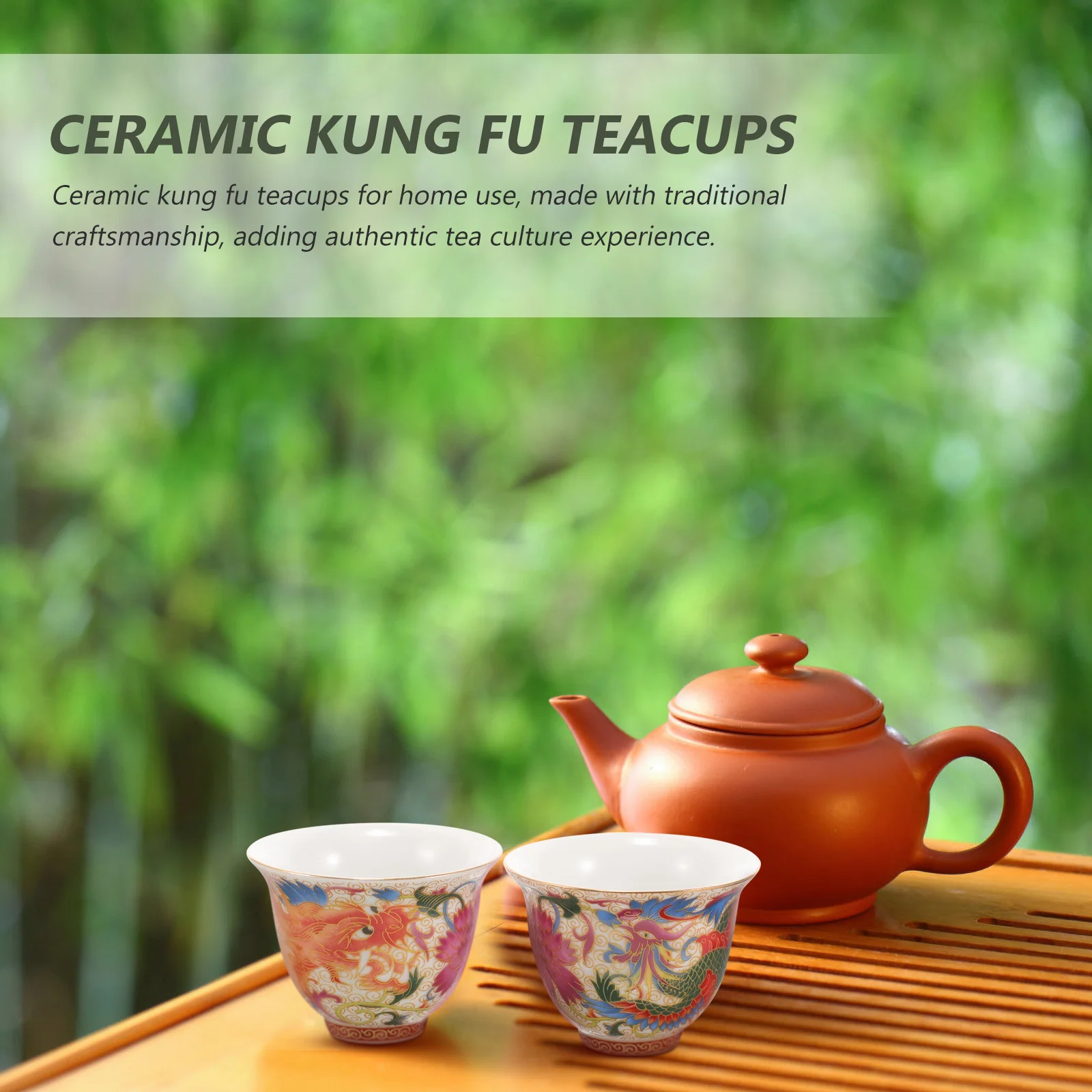 

1Pair Dragon Fine Craftsmanship Ceramic Tea Mugs Symbolic Auspicious Patterns for Wedding Tea Ceremony Drink Set