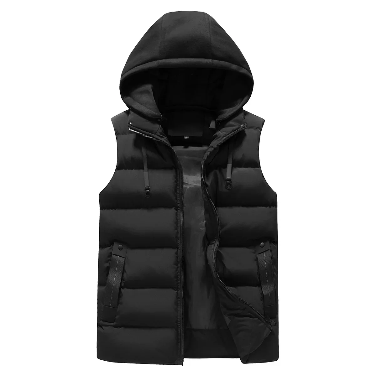 

Men's Vest Jacket Winter Waterproof Warm Sleeveless Men Jacket Fashion Hooded Casual Vest Men Autumn Thicken Waistcoat