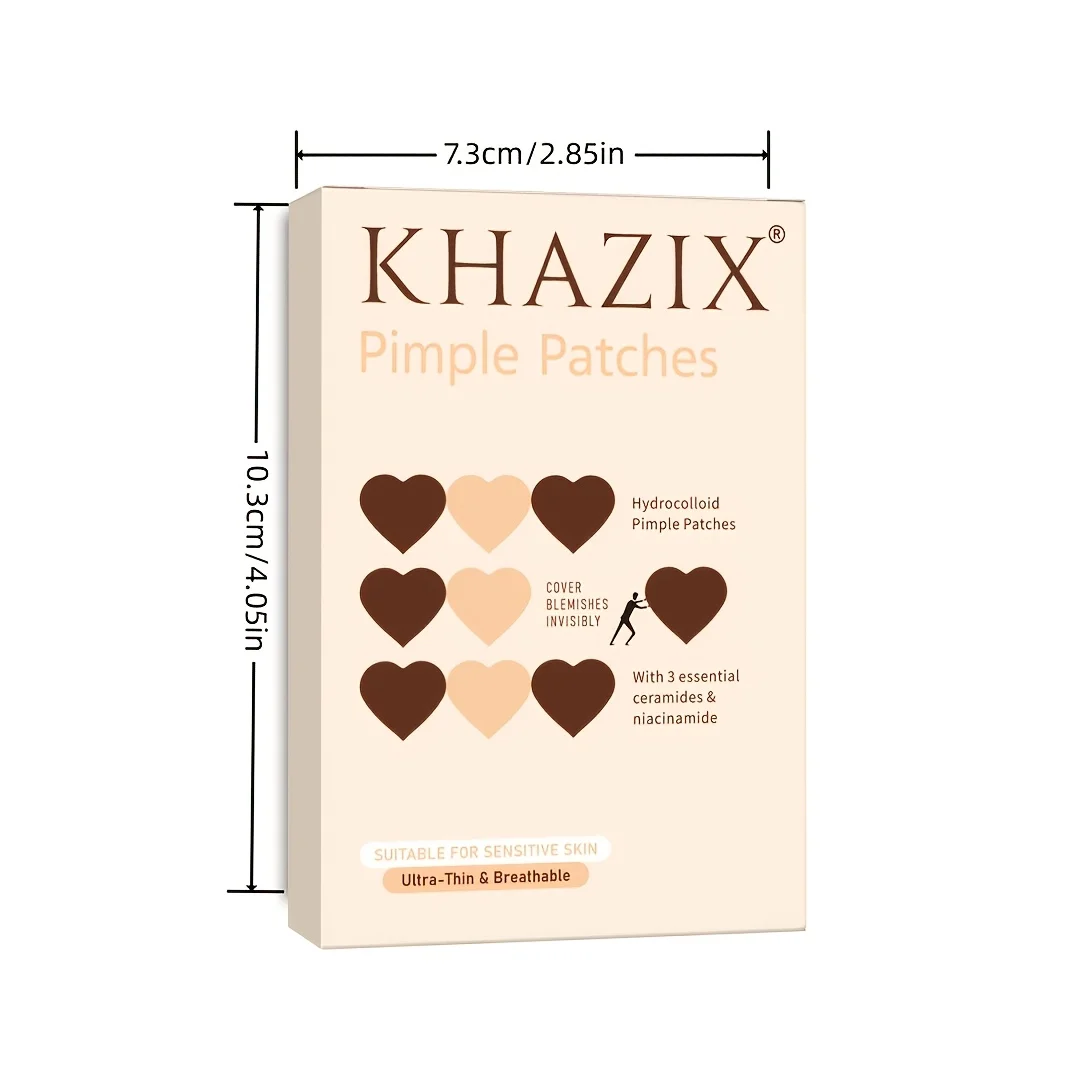 160PCS Coffee-colored heart-shaped water gel acne patch - Invisible acne covering patch,with long-lasting adhesion and no residu