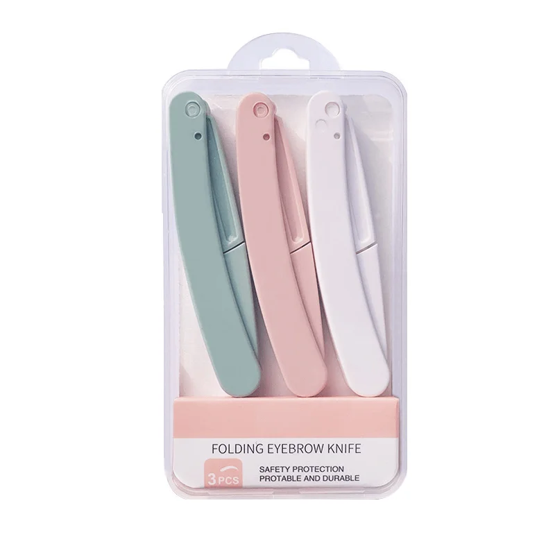 3 pz Sicuro Pieghevole Ladies Viso Rasoio Rasoio Sopracciglia Lama Anti-Graffio Rasoio Strumenti di Trucco Rasoio Sopracciglia Viso Rasoio per le donne