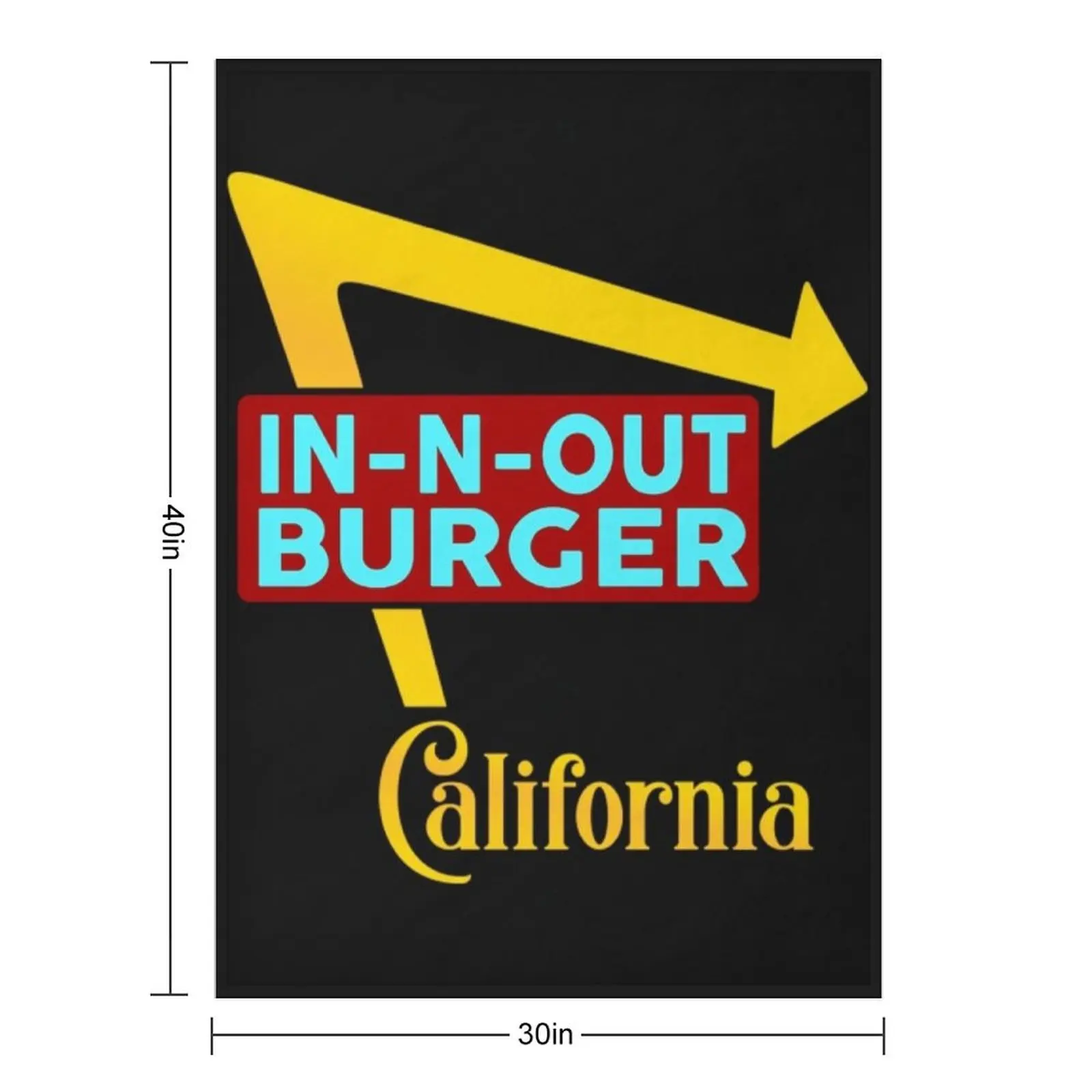 Burger Califoria T-Shirtburger califoria Throw Blanket Decoratives Beautifuls Baby Multi-Purpose Blankets