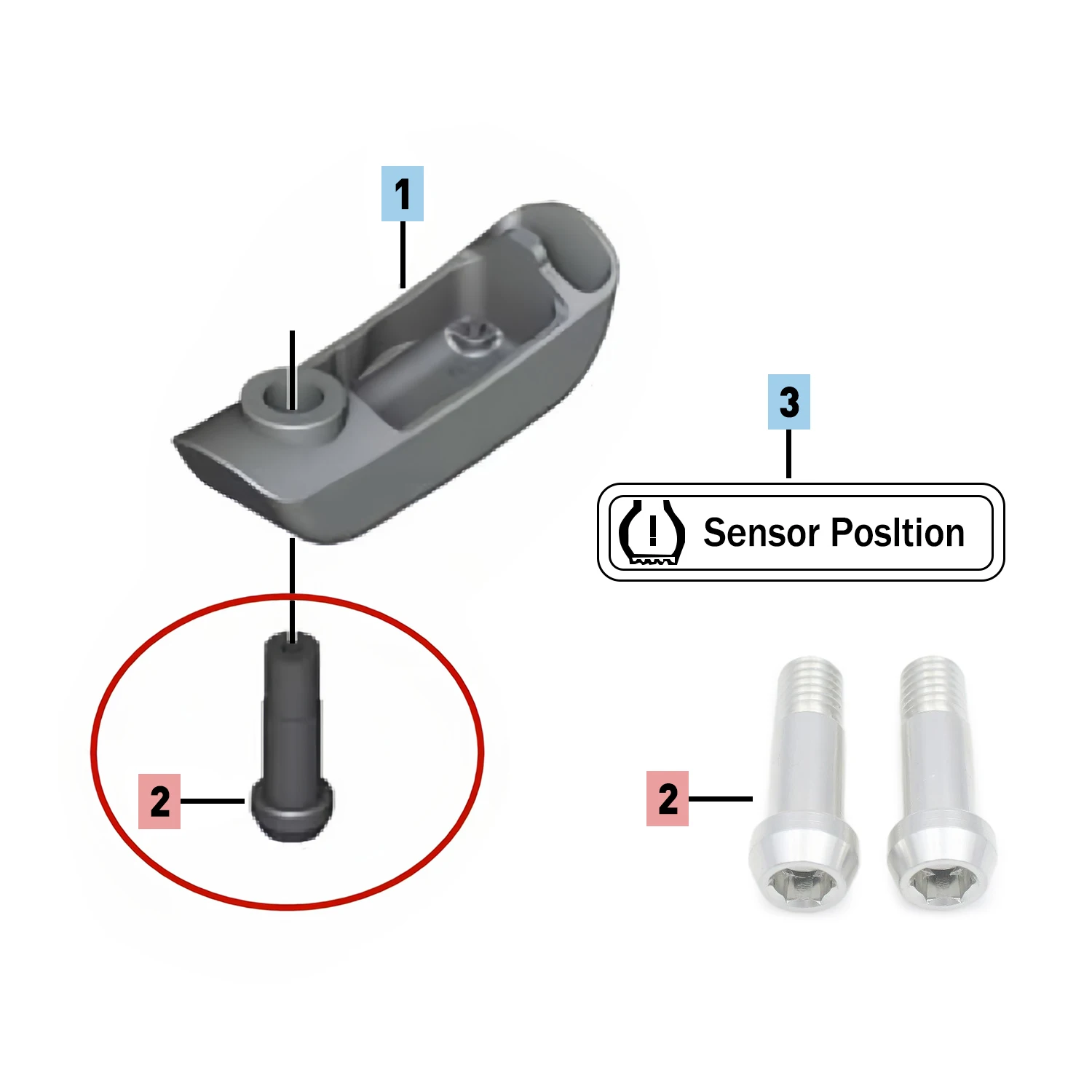 Accessories Moto Tire Pressure Monitoring Sensor Screw For BMW K1200S K1200GT K1600B K1600GTL K1200R K1200S K1300R K1300GT C650