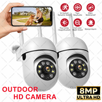 8MP Wifi IP Outdoor Wireless Security Surveillance PTZ Camera 4X Zoom Cameras AI Human Tracking Two-way Audio HD Night Color Cam