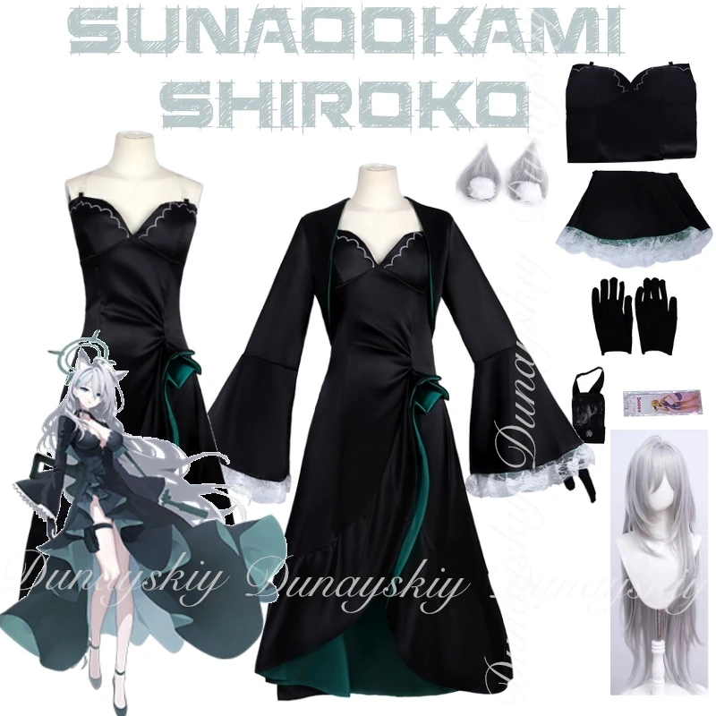

Blue Archive Game Sunaookami Shiroko Cosplay With The Cultivation Black Dress The Blackened Version Cosplay 코스프레 Full Of Suit