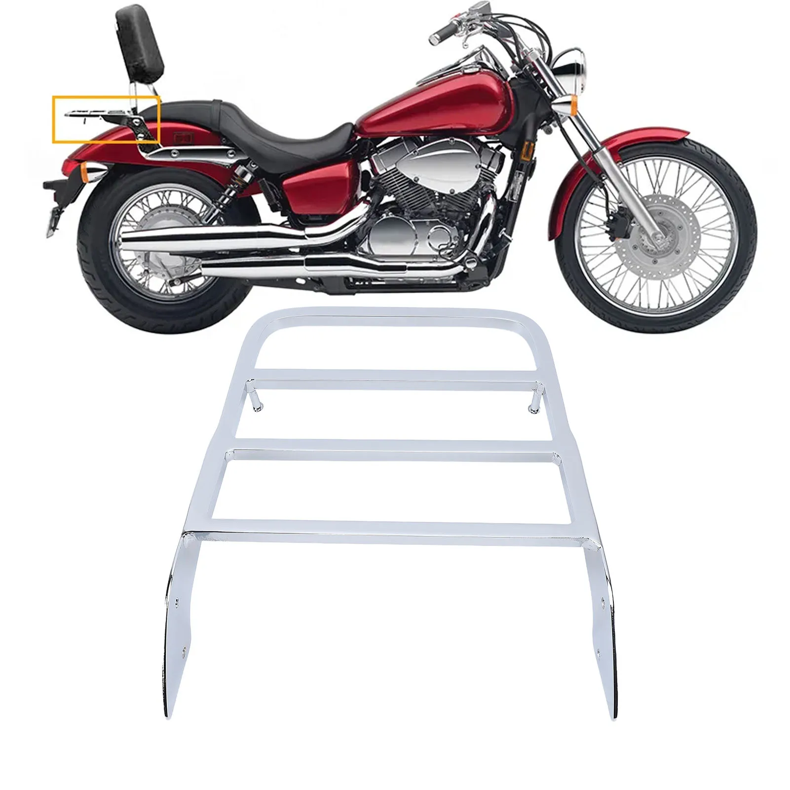 Motorcycle Rear Luggage Rack Replacement for Magna VF 750 250 Shadow Spirit VT600 SABRE VT1100  VT1100 Carbon Steel Rear Seat