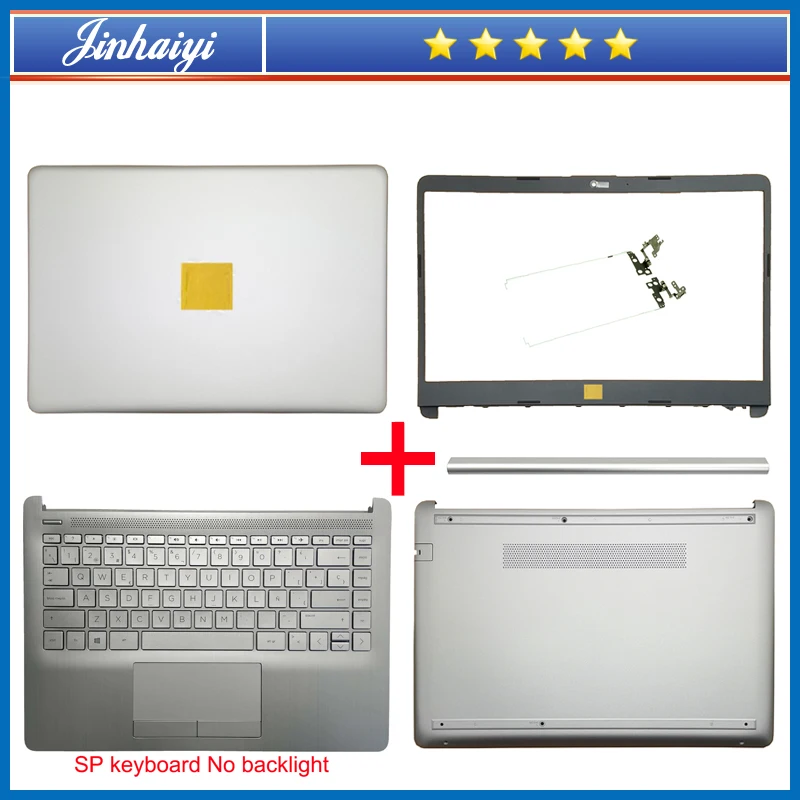 Set For HP 14-CF DF 14S-CF CR DK TPN-I130 I135 340 G5 LCD top cover screen back case frame palmrest keyboard bottom shell hinge