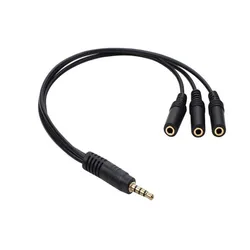 3.5mm 3 sposób Port Aux wielu słuchawki słuchawki Adapter ze splitterem Audio Jack 3.5mm piasty Splitter przedłużacz do przewodów 1 męski na 3 żeński