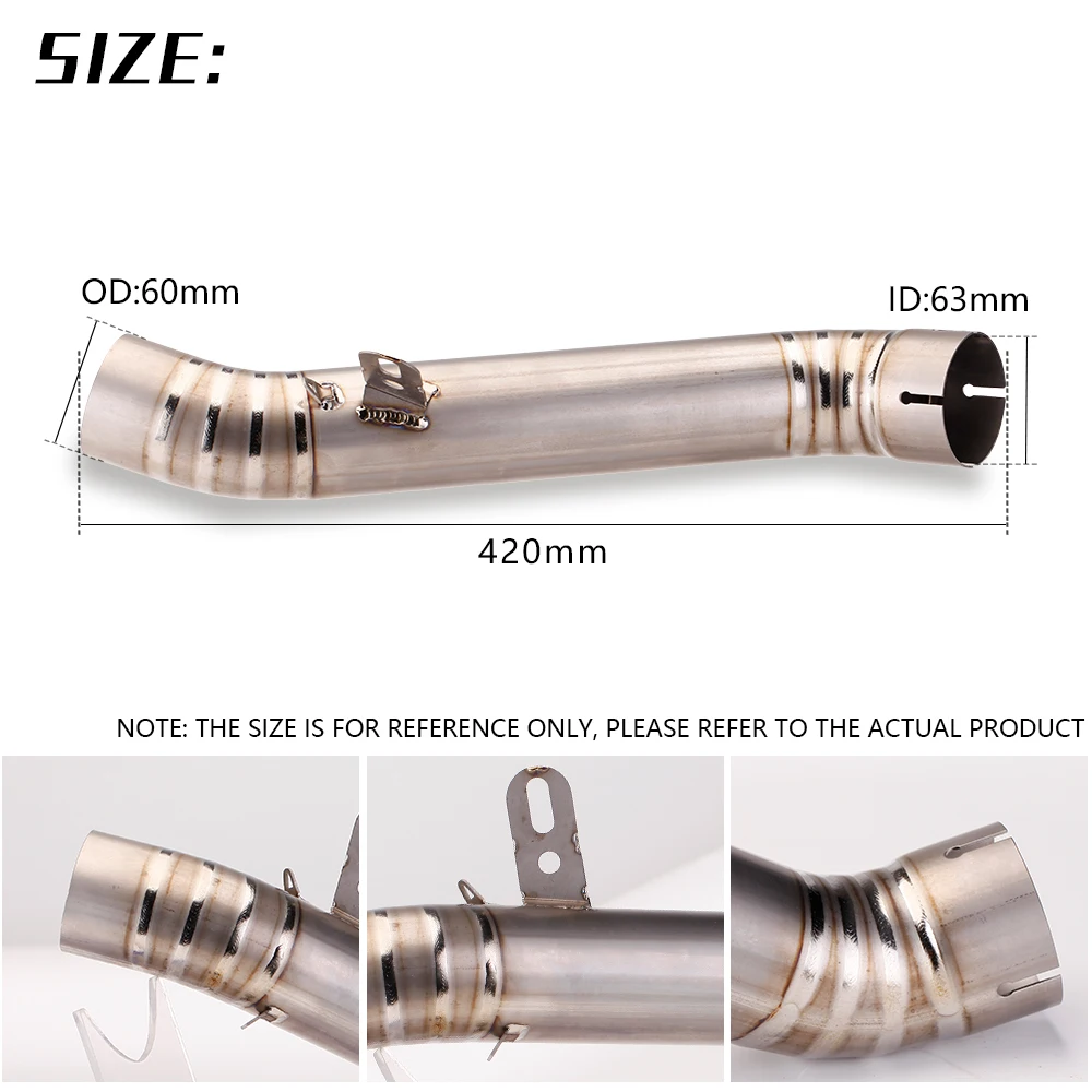 For aprilia rsv4 2009 to 2014 motorcycle slip on middle connection exhaust rsv4 connection tube rsv4 exhaust pipe rsv4 middle