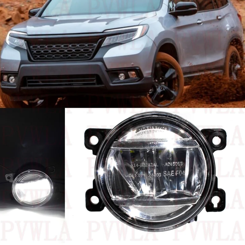 

Left Side Front Bumper Fog Lights Lamp With LED Bulbs 33900-TEY-Y01 For Honda Passport 2019 2020