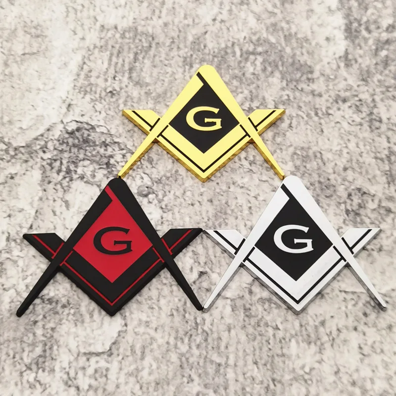 High-quality Car Modification Metal 3D Stereoscopic Car Stickers Mason Masonic Meisheng Fraternity Body Decoration Scratch Cover
