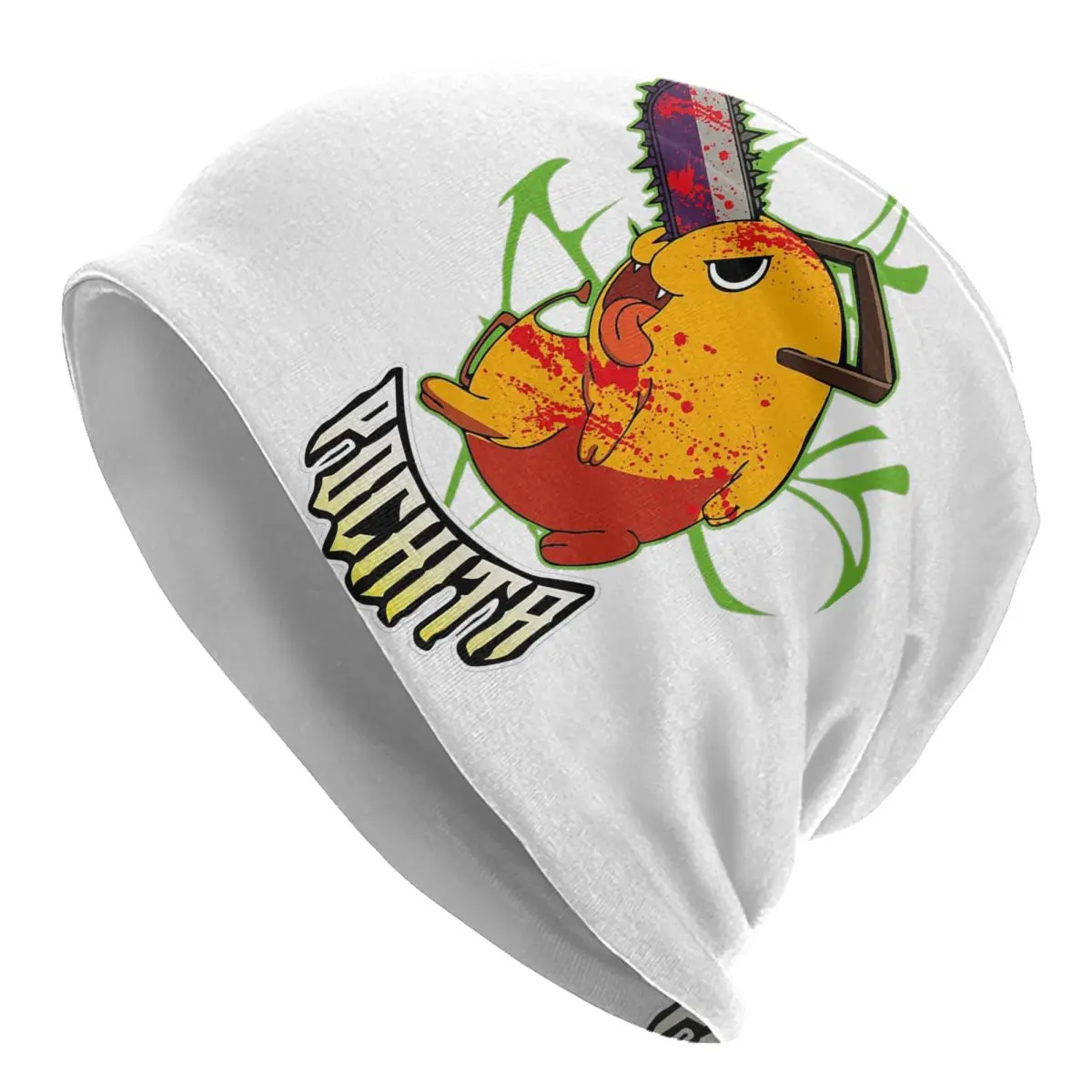 Pochita Ramen Chainsaw Man Anime Men Women Adult Beanies Caps Knitting Bonnet Hat Warm Hip Hop Autumn Winter Skullies Hats