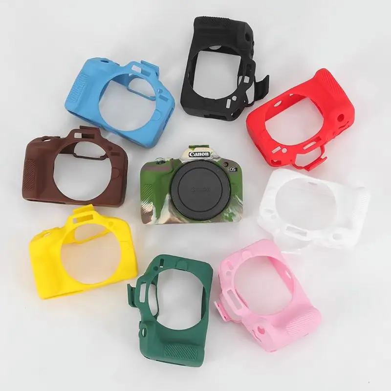 キヤノンEOS R100ミラーレスカメラ用シリコンラバースリーブアーマースキンケースボディカバープロテクター、ソフトシェル保護ビデオバッグ