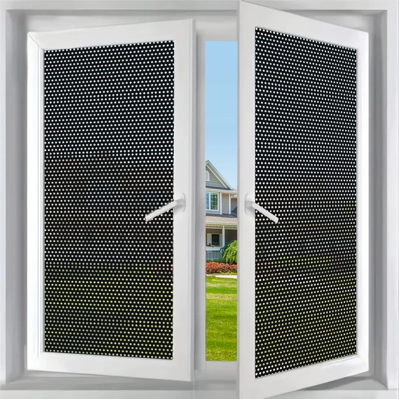 2026 New Self Adhesive One Way Vision Perforated Privacy Film for Car Side Rear Window Glass Sun Shade UV Protection Anti Glare