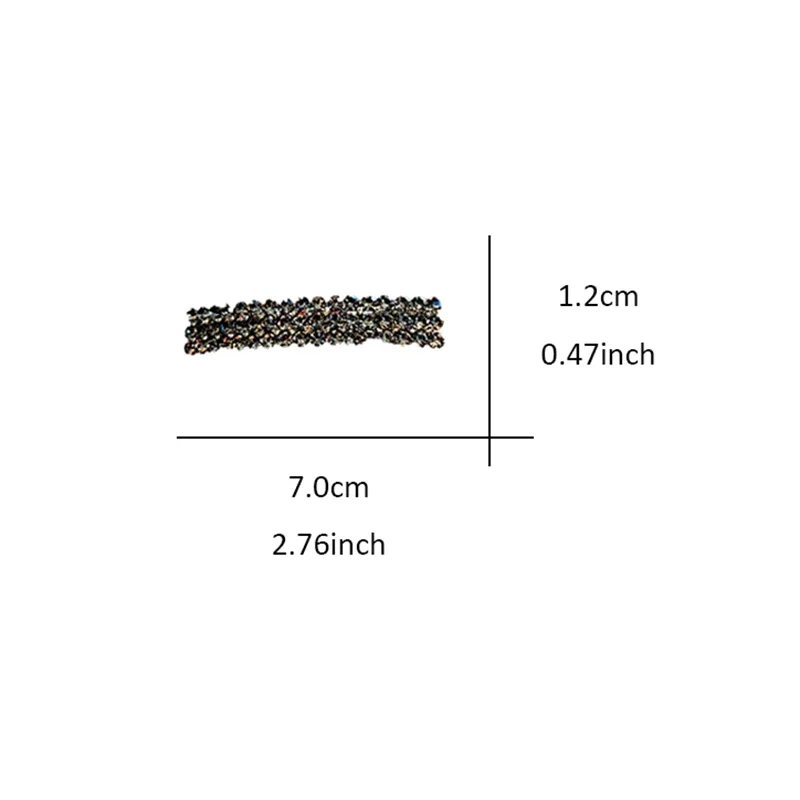 Exquisite Strasssteine, geometrisch, Ein-Wort-Federclip, hochwertige Damen-Haarspange für den Hinterkopf, halbgebundene Haarspange, koreanischer Haarschmuck – Detail 1