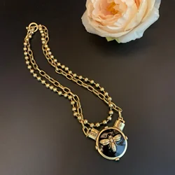European and American Style Retro Niche Sweet Cool Cute Bee Pendant Necklace in A Variety of Ways To Wear