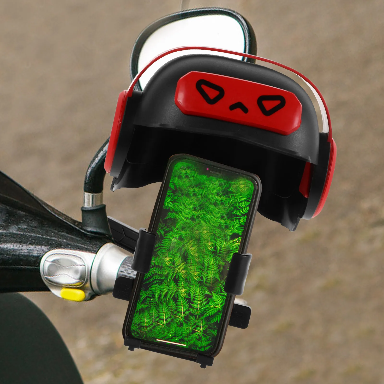 

Держатель для телефона на мотоцикл с мини-дождевиком и солнцезащитным козырьком, универсальный держатель для телефона для велосипеда, скутера, электровелосипеда, квадроцикла