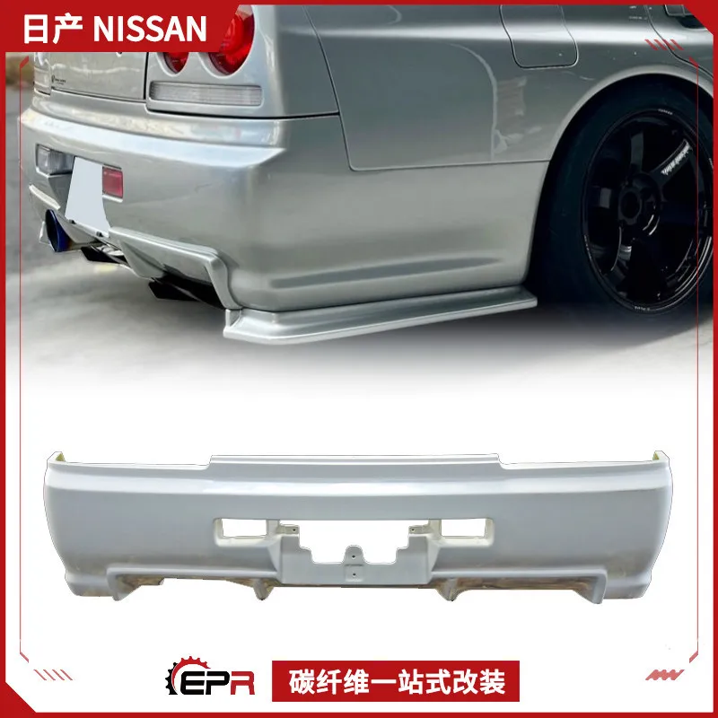 

Suitable for Nissan Skyline HR34 Resin Fiber Retrofit 4 Door Edition Rear Bar Large Surround, Rear Bumper