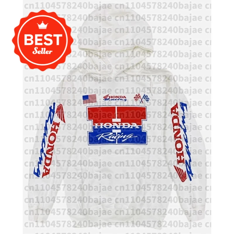 

Honda Racing Team Men's Hoodie Off-Road Print Fleece Motorcyclist Hoodie Men's and Women's Fashion Hoodie