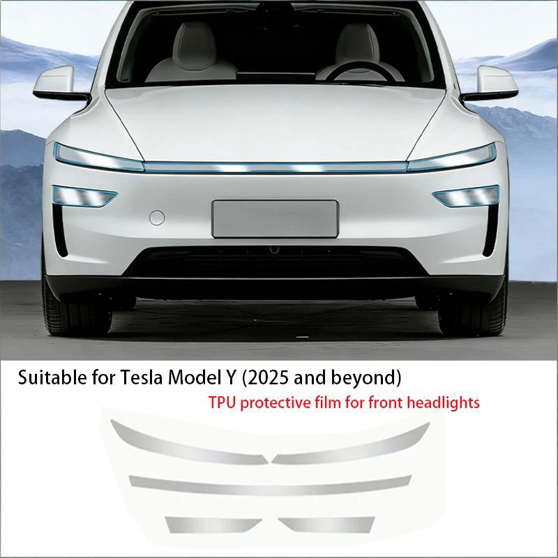 

Защитная пленка из ТПУ для фар Tesla Model Y Juniper 2025-наст. время, прозрачная, антицарапийная, водоотталкивающая, для лево- и праворульных моделей