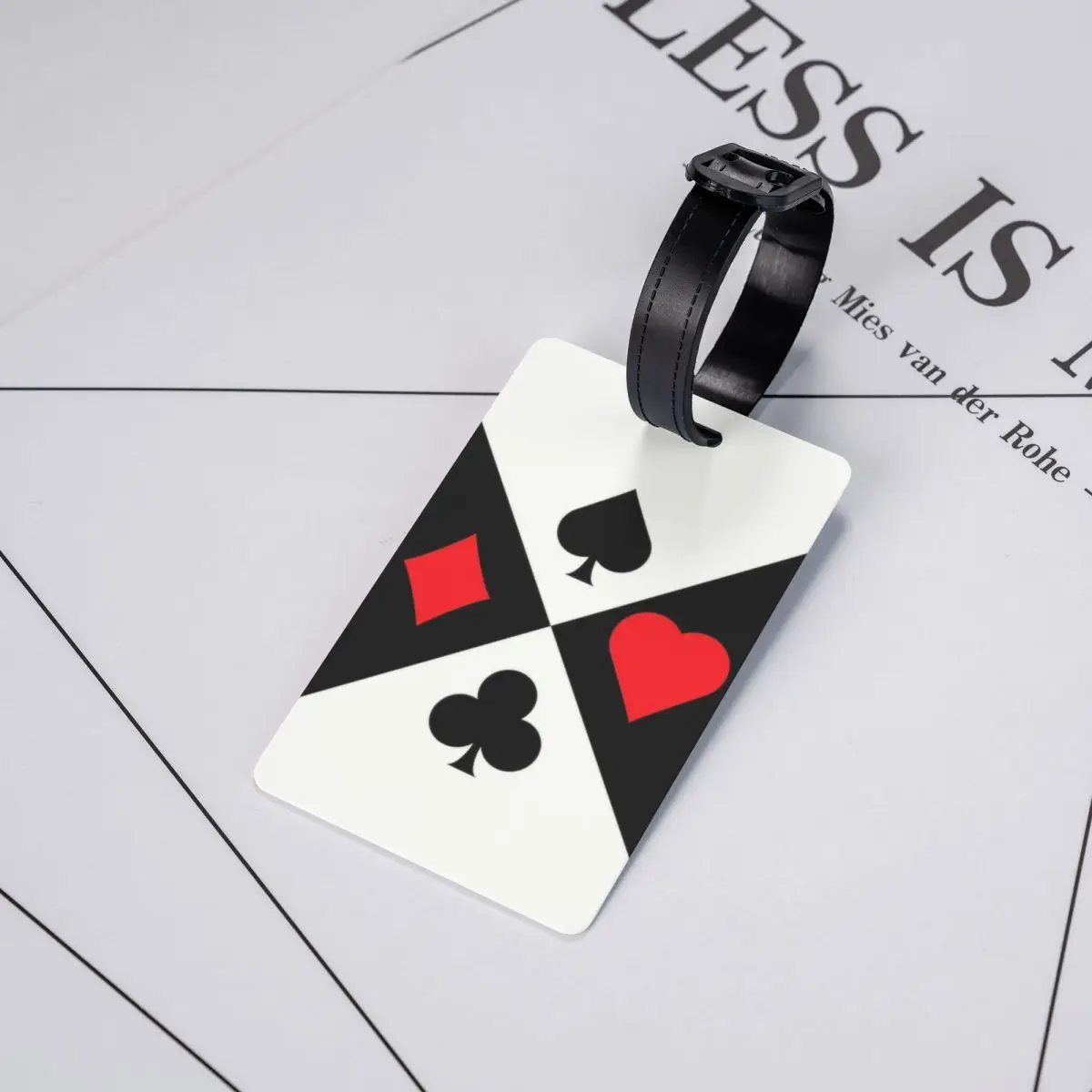 Custom Poker Four Suits Bagagelabels Custom Kaartspel Spelers Bagagelabels Privacy Cover Id Label