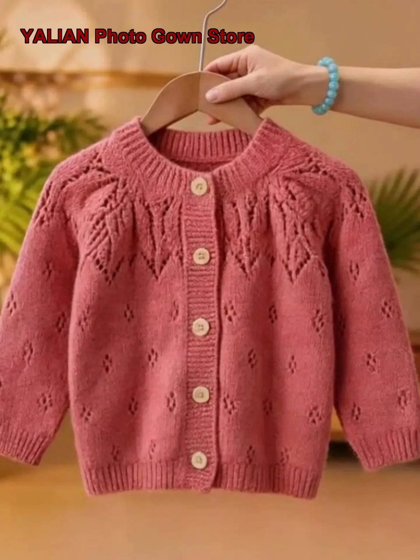 Girls Autumn Winter 2026 Stylish Cute Princess Cardigan Sweet Knit Top Kids