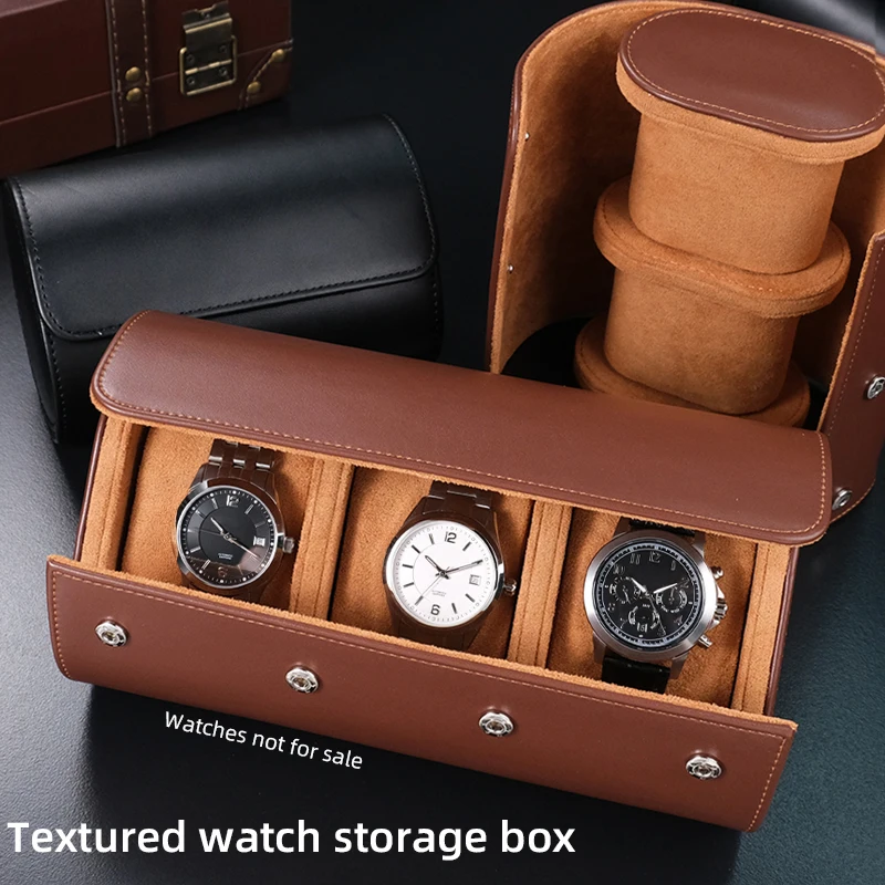 2024 New Watch Storage Box Leather 1/2 slots 3 slots Multi slot Black Brown Watch Bag Watch Box Luxury Fashion Display Storage