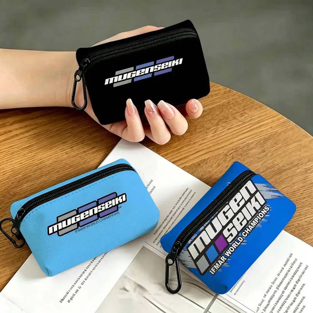 M-Mugen S-Seiki Oxford Cloth Zipper Wallet Multifunctional Hanging Coin Bag For Credit Cards Keys Coins Earbuds
