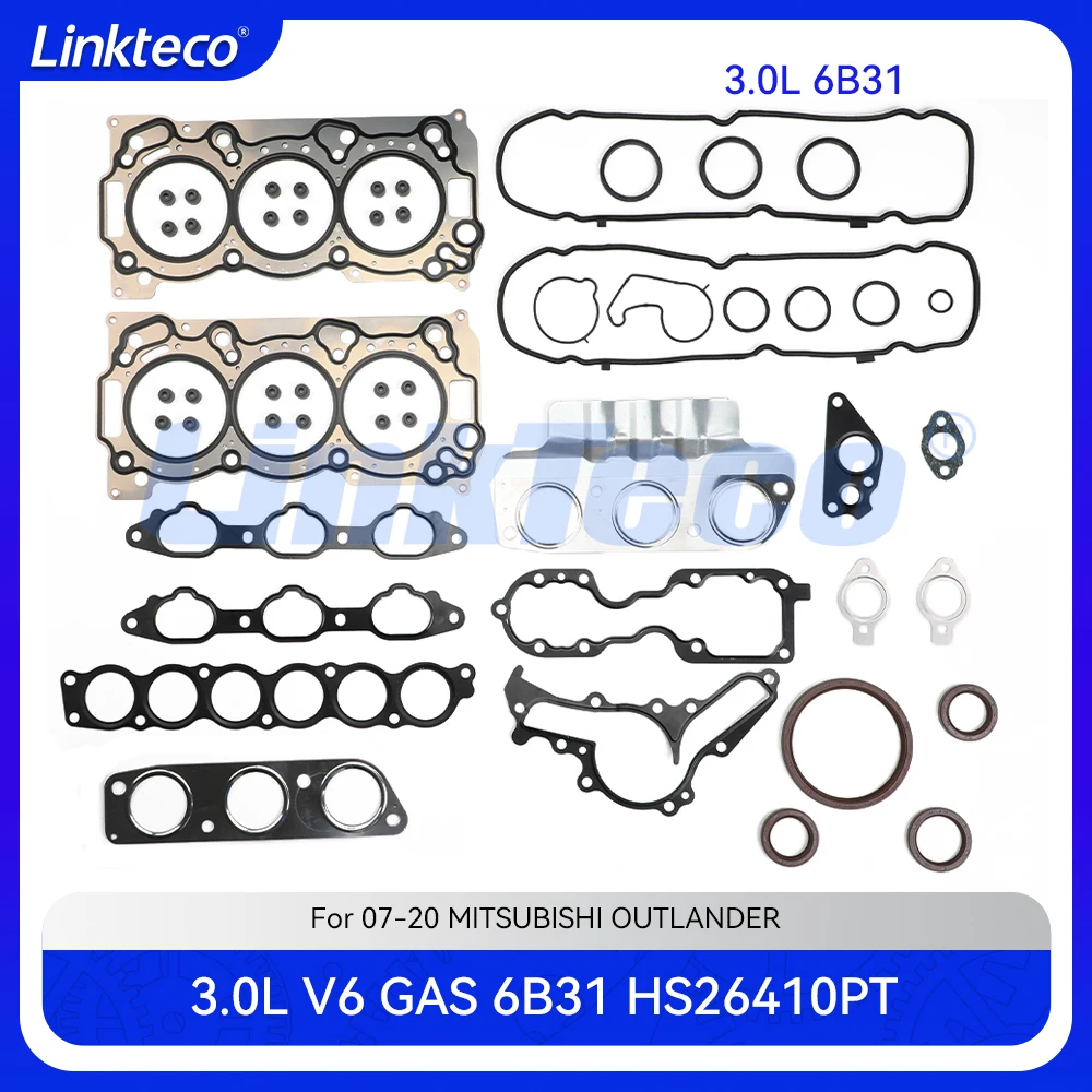 Engine Cylinder Head Full Gasket Set Fit 3.0 T L V6 GAS For 07-20 MITSUBISHI OUTLANDER 3.0L 6B31 SOHC 24V HS26410PT