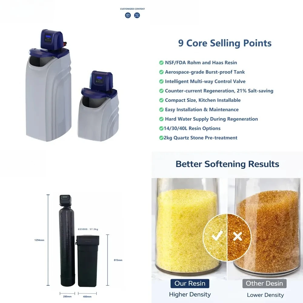 Water Softener System Home Electric Water Softener GS5000 Auto Backwash Function Salt Intelligent Valve Hard Water
