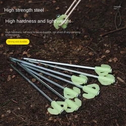 Desert Fox Outdoor Nightlight Ground Nail Portable Mini Tent Ground Nail Camping Windproof Fixed Nail Nightlight Nail 21cm Steel