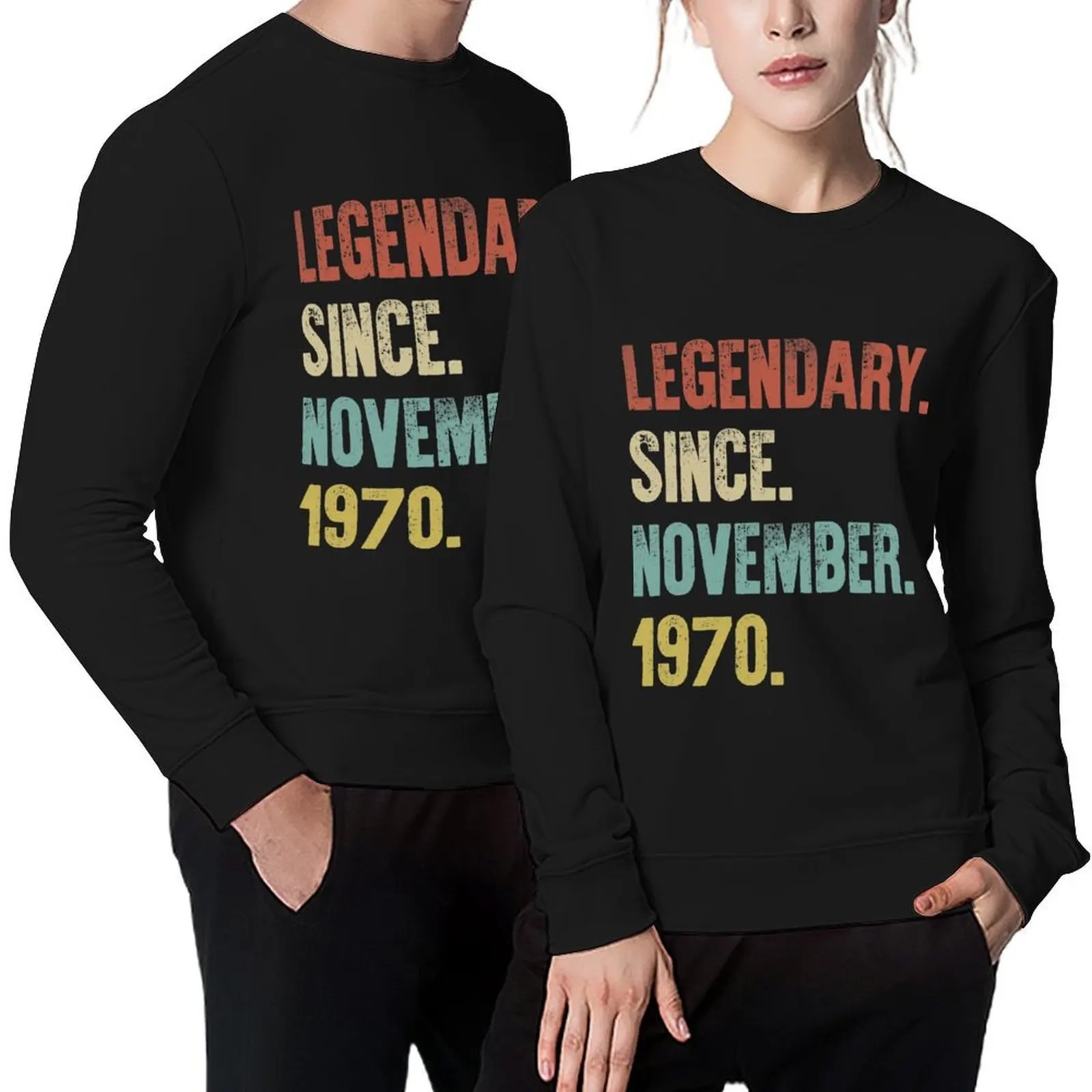 

Retro Vintage 50th Birthday Legendary Since November 1970 Pullover male clothes autumn men clothes men's coat sweatshirt men