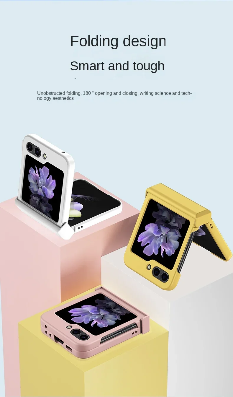 Hartschalen-Handyhülle mit angenehmer Haptik für Samsung Galaxy Z Flip 8 7 6 5 4 3 Flip6 Flip5 Flip4 Flip7 Scharnierschutz Stoßfeste Abdeckung – Detail 5