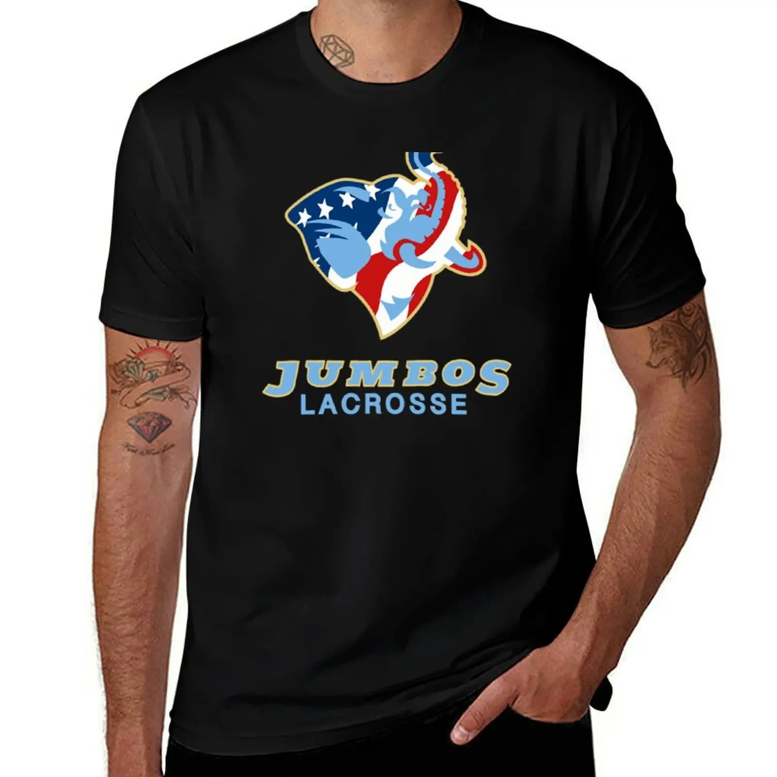 Tufts Jumbos Lacrosse T-Shirt Festival Casual Short Sleeve T-Shirt