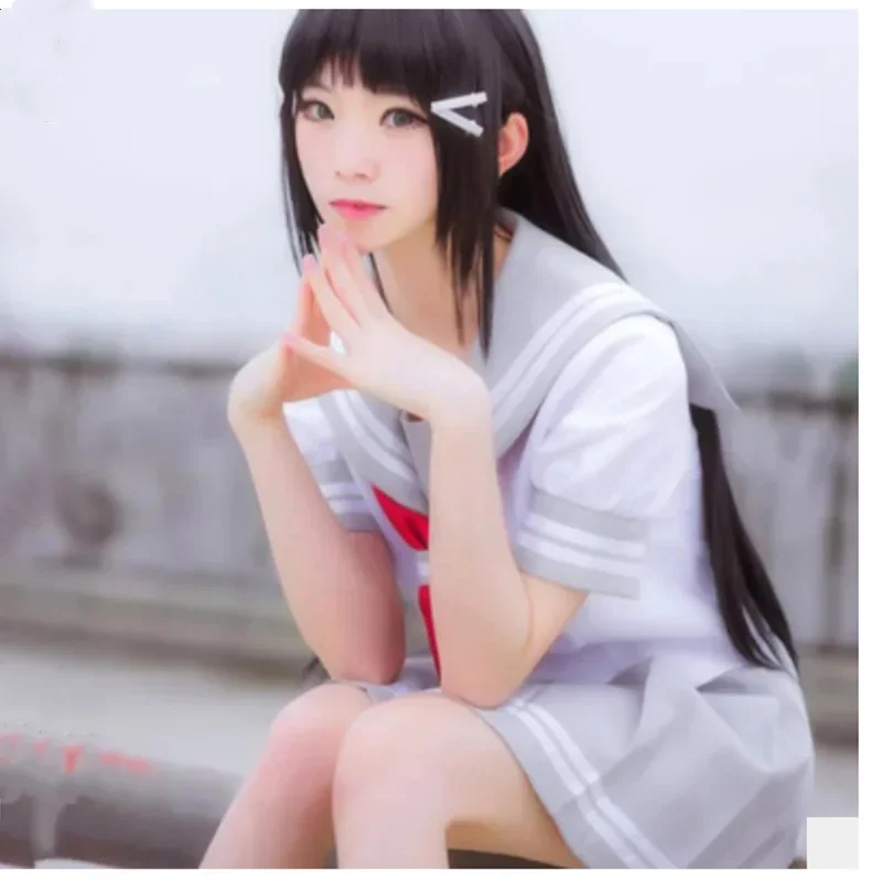 Anime Love Live Sunshine Cosplay Costume Takami Chika Girls Sailor Uniforms Love Live Aqours School Idol Project School Uniform