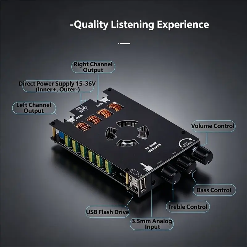 hifi-amplifier-tone-control-2x160w-d160b-tda7498e-class-d-digital-power-amp-board-bluetooth-50-u-disk-aux-dc24v-36v
