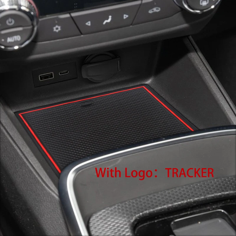 Anti-slip Rubber Mat Groove Cup Pad for Chevrolet Tracker 2022 2023 Gate Slot Coasters Car Styling Stickers Accessories Gadget