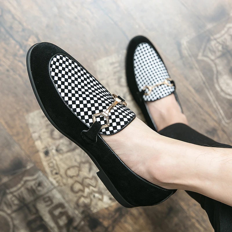 

High-quality Business Leather Shoes British Loafers Casual Mens Shoes White Leather Original Luxury Wedding Shoes Zapatos Hombre