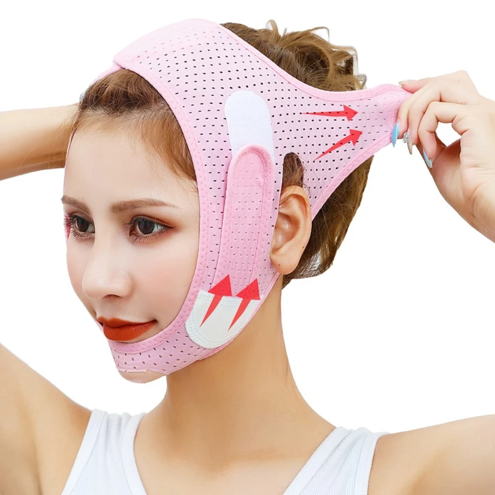 Facial Slimming Strap Lift Up Breathable V Face Contour Tightening For Women and Men Double Chin Sagging Skin and Swelling