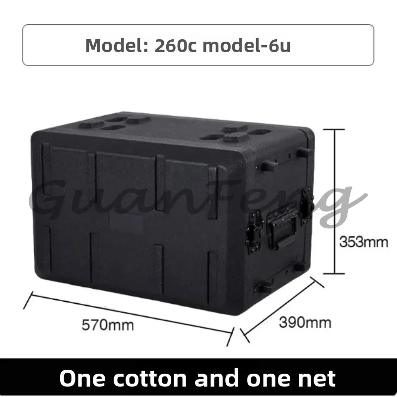 Portable Stage Audio Equipment Flight Case - 2U 4U 6U Plastic Cabinet for Microphone Amplifier Receiver