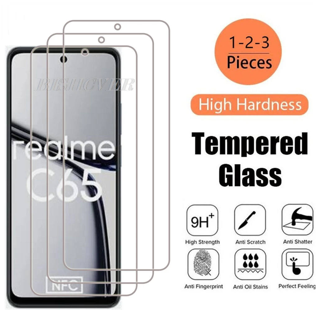 Tempered Glass On For Realme C65 4G 6.67