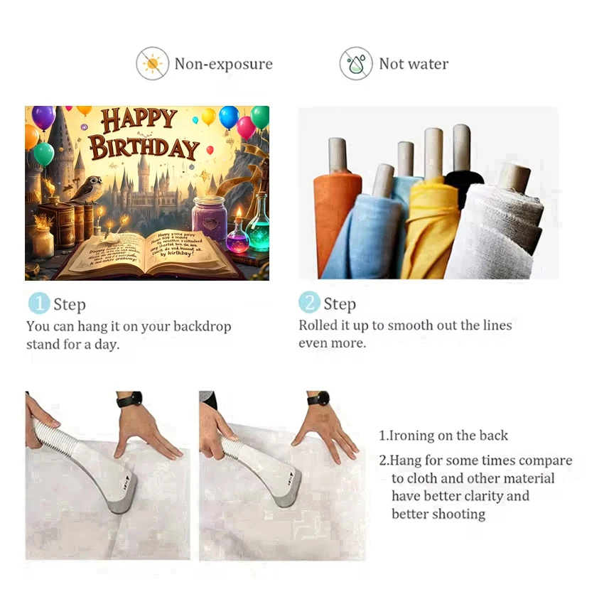 Hogwarts Magic Academy Theme Birthday Party Decoration Harry Potter Kids Gift Backdrop Baby Shower Supplies Photography Props view 2