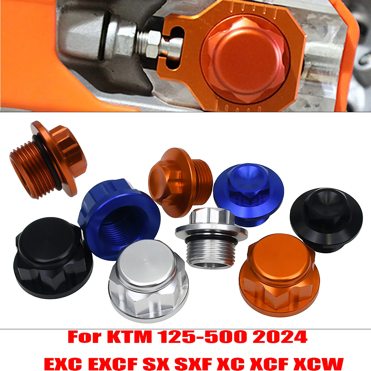 

Dirt Bike Front Wheel LockNut Bolt AxleBlock RearChain AdjusterWheel Axle NutCover For KTM Husqvarna Gas Gas Offroad Accessories