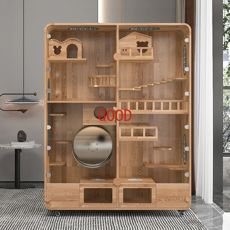 

Small Pet House, Chinchilla Villa, Solid Wood Cage, Oversized Luxury Chinchilla Villa, Can Make Anti-bite Wrapping